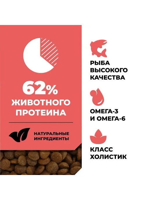 Сухой корм GO'KITCHEN Hair Skin для собак, лосось, 9,98 кг, фото 4