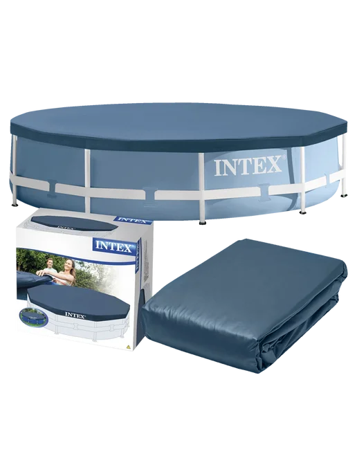 INTEX OFFICIAL Тент чехол крышка для каркасного бассейна 305 см, синий, фото 3