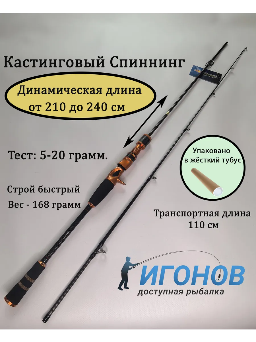 Кастинговый Спиннинг для рыбалки с длиной 210-240 см