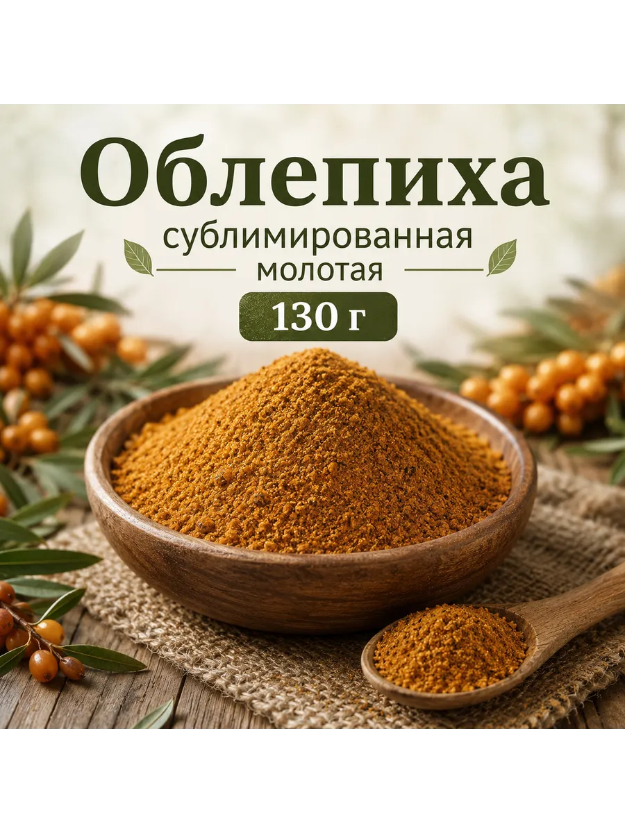 Облепиха сублимированная молотая, 130 г