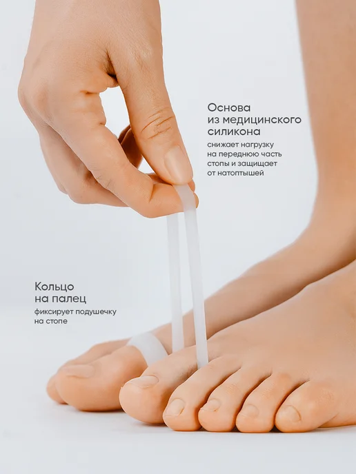 INSTETIKA Силиконовая подушечка под стопу с фиксацией, 2 шт, 2 шт, фото 3