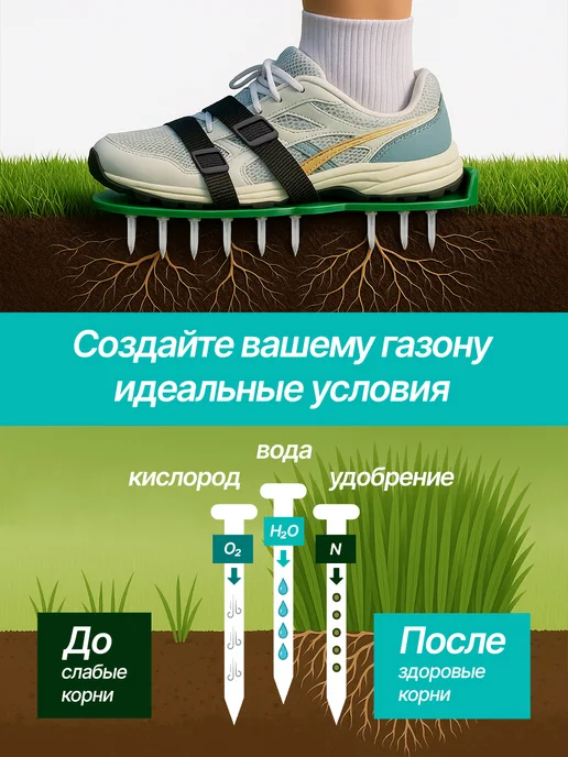 Мэйкон Сандалии Spikes для аэрации газона, вариант, фото 2