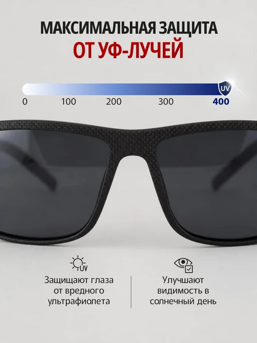 TSF Очки для водителя поляризационные Carbon, черный, фото 3