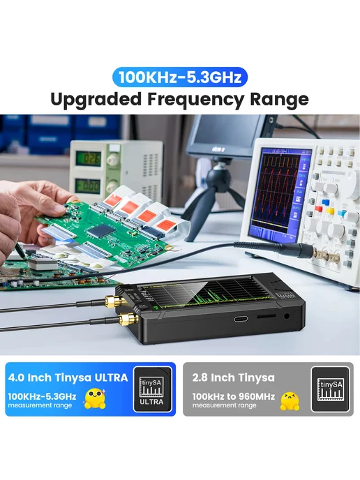 Seesii TinySA ULTRA 4" анализатор спектра LNA Генератор сигналов, вариант, фото 5