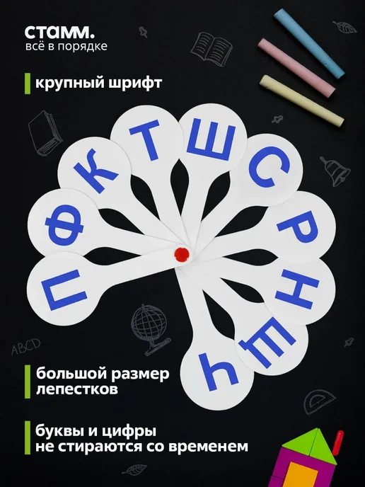 Веер касса с цифрами и буквами, белый, фото 6