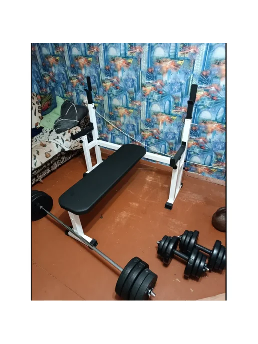 Sportlim Скамья со стойками Атлант (Неотделимая), черный, фото 4