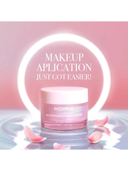 MOIRA Праймер для лица Rose Hydra-Enhanced Priming Moisturizer, белый