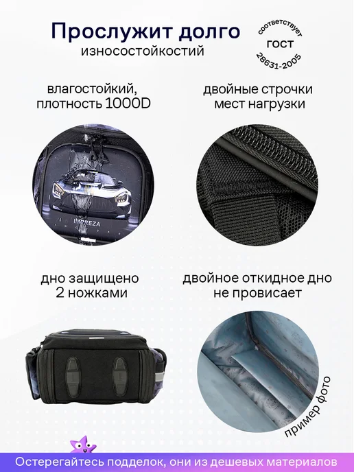 ярко-ярко 4в1 Рюкзак школьный для мальчика, вариант, фото 7