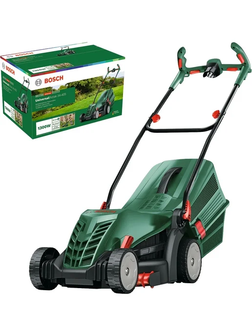 BOSCH Газонокосилка электрическая 34 см UniversalRotak 34-405, вариант, фото 5