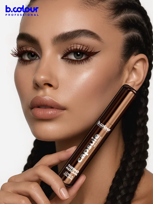 B.COLOUR PROFESSIONAL Тушь для ресниц, черная термотушь CAPSULE 04 Extreme volume, коричневый, фото 3
