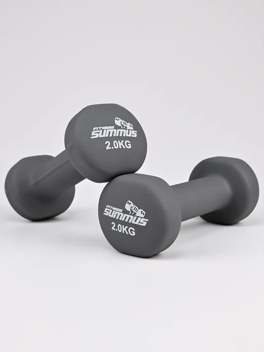 Getfit Гантели неопреновые для фитнеса 2 шт по 1 кг, 2 шт, 2 кг, фото 4
