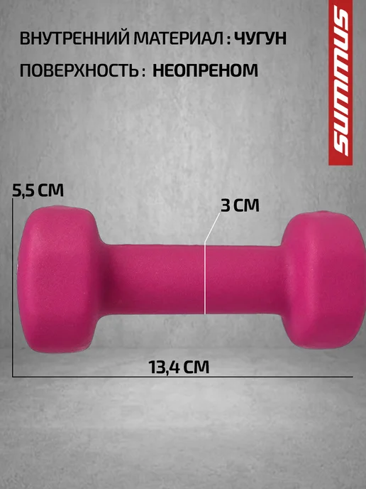 Getfit Гантели неопреновые 2 шт по 1,5 кг, 2 шт, 1,5 кг, фото 2