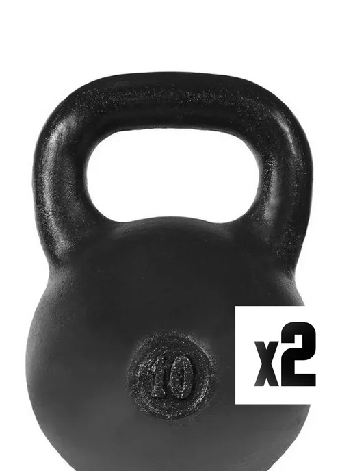 TITAN Гиря 16 кг чугунная уральская, 10 кг, 2 шт