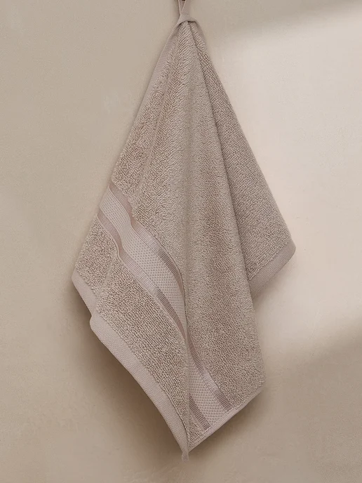 Arya home collection Полотенце махровое для рук и лица 33х50 Crystal Бежевое, 33x50, фото 2