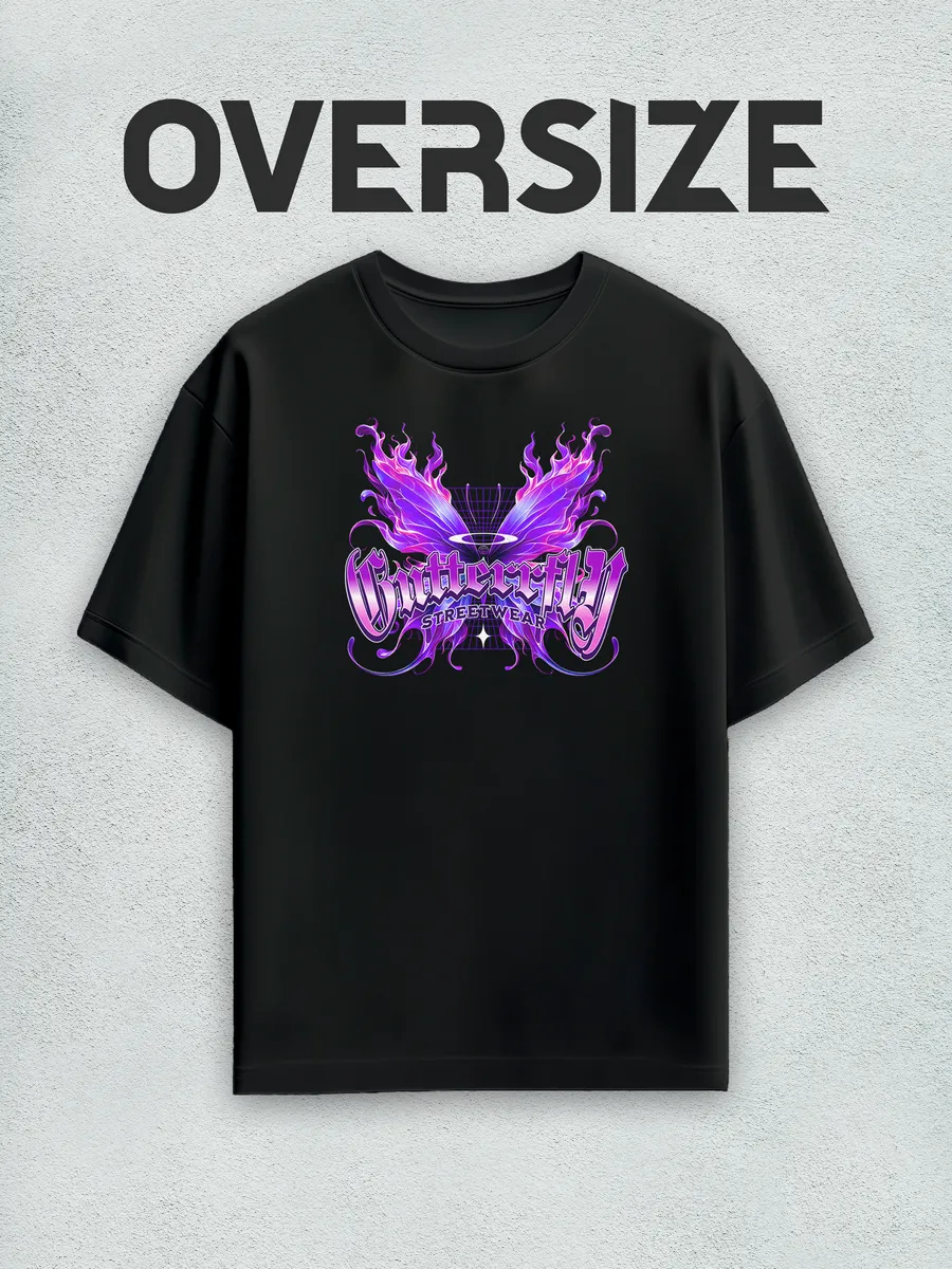 Футболка оверсайз с принтом y2k Бабочка