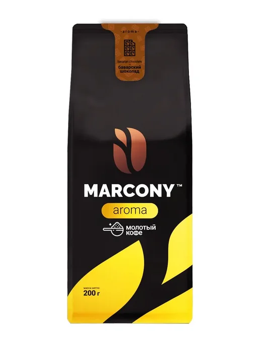 Marcony Кофе молотый Баварский шоколад 200 г, 200 г