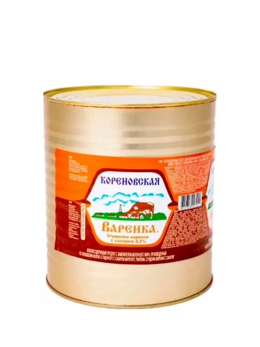 Кореновская Сгущенка вареная с сахаром 8,5% 3,7 кг, 3,7 кг, фото 2
