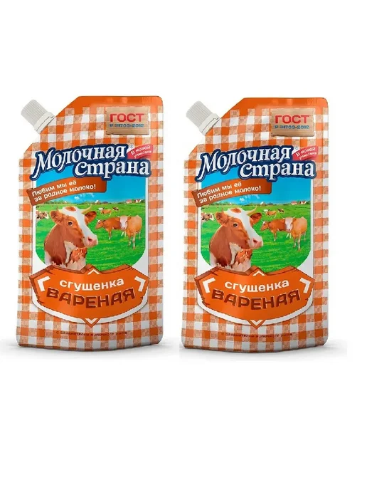 Молочная страна Продукт сгущенный молокосодержащий вареный, 270 г, 2 уп, 270 г, 2 шт