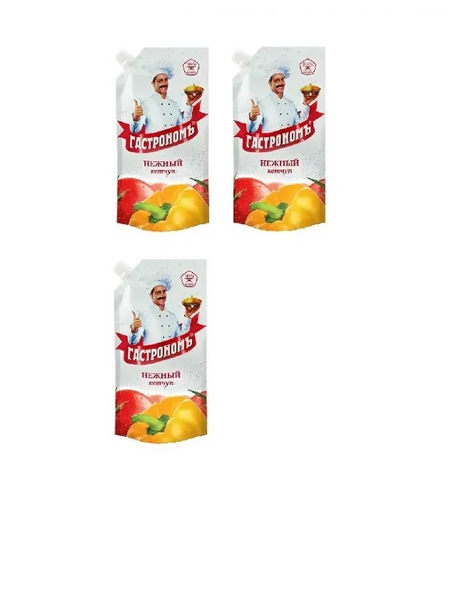 Гастро Кетчуп Нежный 400 гр, 3 шт, 400 г, 3 шт