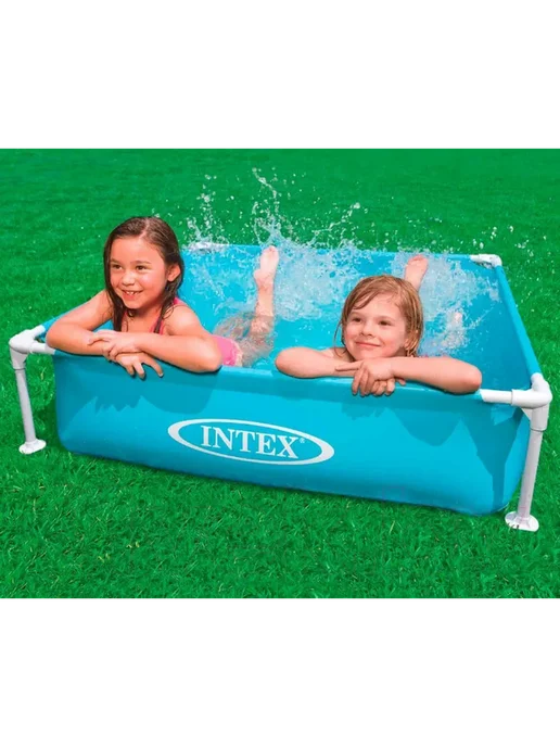 INTEX официальный поставщик 57173NP Бассейн каркасный Mini Frame 122х122х30см 342л, 122x122x30 см, 342 л, фото 2
