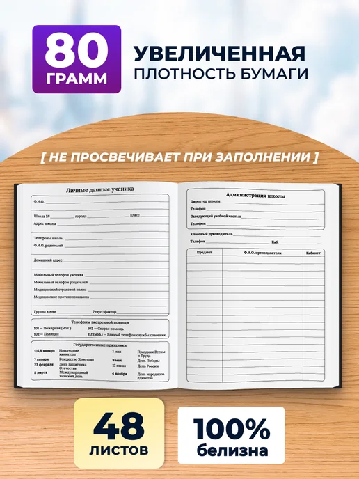 ШКОЛЬНЫЙ МИР Дневник школьный для девочек 1-4, 1-11 класс твердая обложка, синий, фото 3