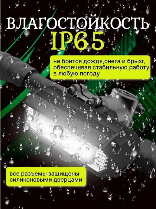 Growidea Фонарь фара передняя на руль велосипеда, самоката, черный, фото 3