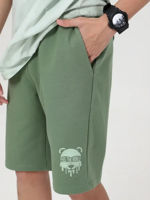 MODESTREET подростковая одежда Костюм спортивный детский с шортами футболкой, вариант, фото 8