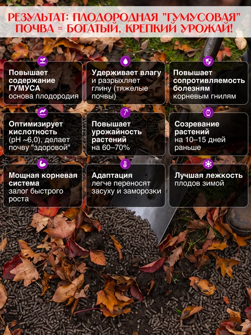 Оргавит Органическое удобрение Конский навоз гранулы, 10 кг, 10 кг, фото 6