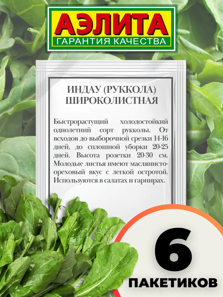 Индау (руккола) Широколистная 6 шт.