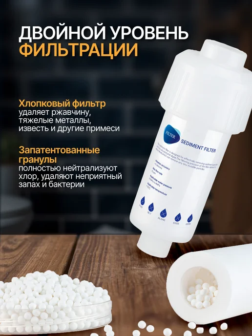 FILTER Фильтр для душа от хлора и примесей, белый, фото 4