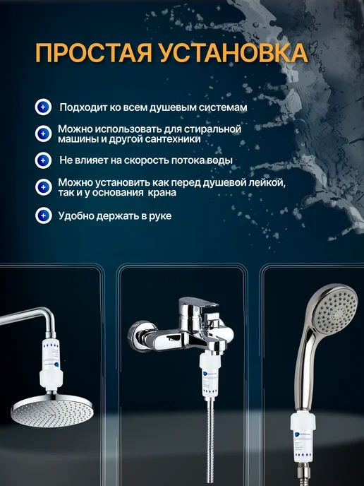 FILTER Фильтр для душа от хлора и примесей, белый, фото 8