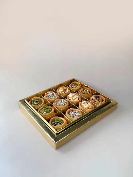 Al Najjar sweets Пахлава гнезда тесто катаифи кадаиф с орехами и семечками, вариант, фото 8