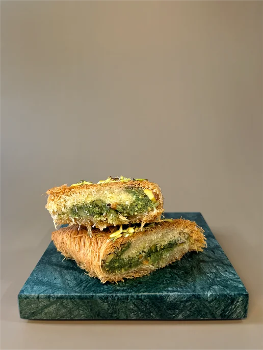 Al Najjar sweets Дубайский десерт с тестом катаифи фисташковой пастой кадаиф, вариант, фото 5