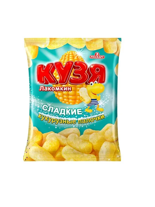 РУССКАРТ Кукурузные палочки Кузя Лакомкин, 100г, 15 шт, 100 г, 15 шт, фото 2