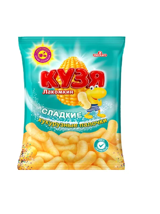 РУССКАРТ Кукурузные палочки Кузя Лакомкин, 100г, 15 шт, 140 г, 12 шт, фото 2