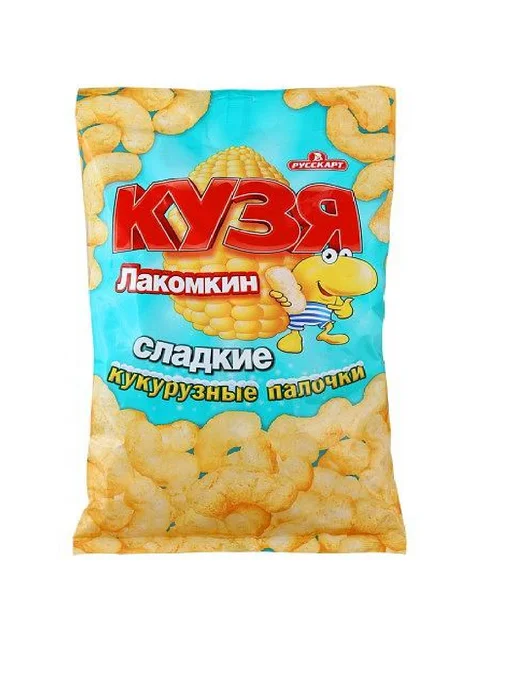 РУССКАРТ Кукурузные палочки Кузя Лакомкин, 100г, 15 шт, 190 г, 9 шт, фото 2