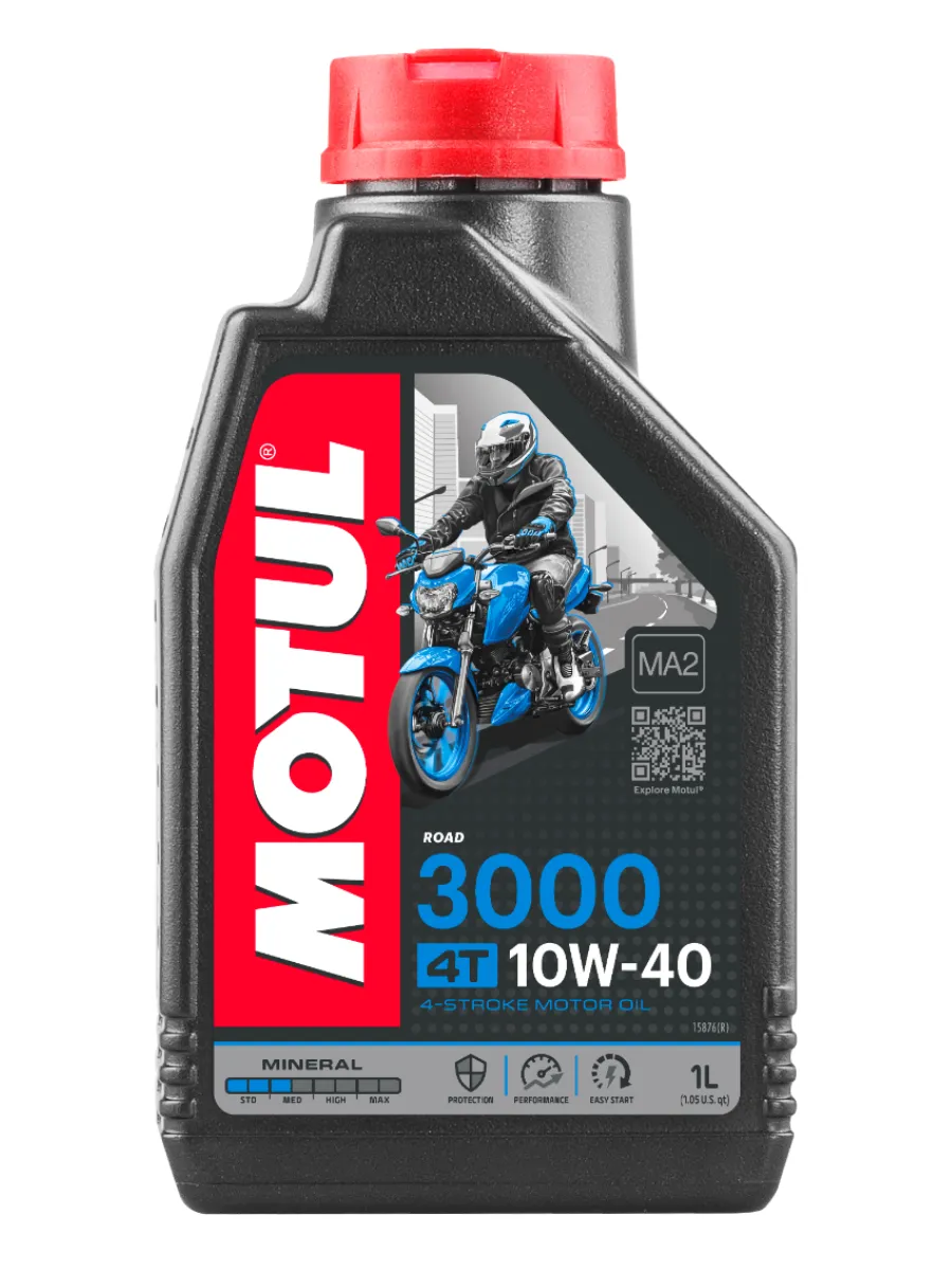 Масло для мотоцикла 4Т 10W40 3000 PLUS, 1 литр