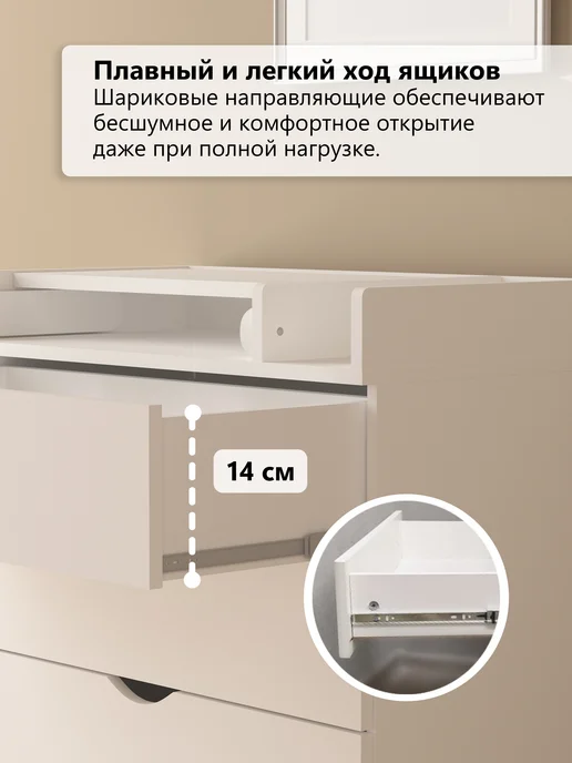 Джунгли мебели Комод пеленальный для новорожденных, 4 ящика, вариант, фото 4