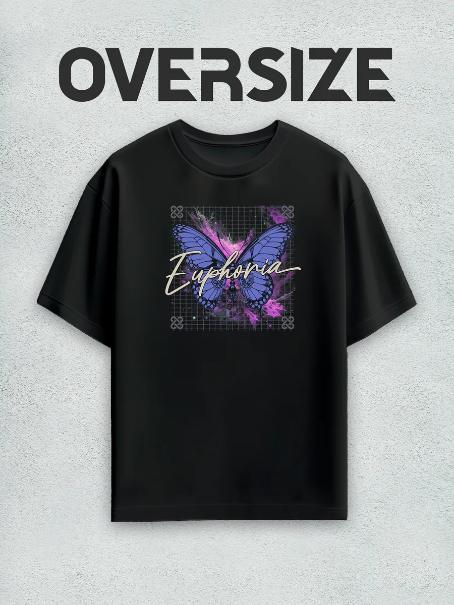 Футболка оверсайз с принтом y2k Бабочка