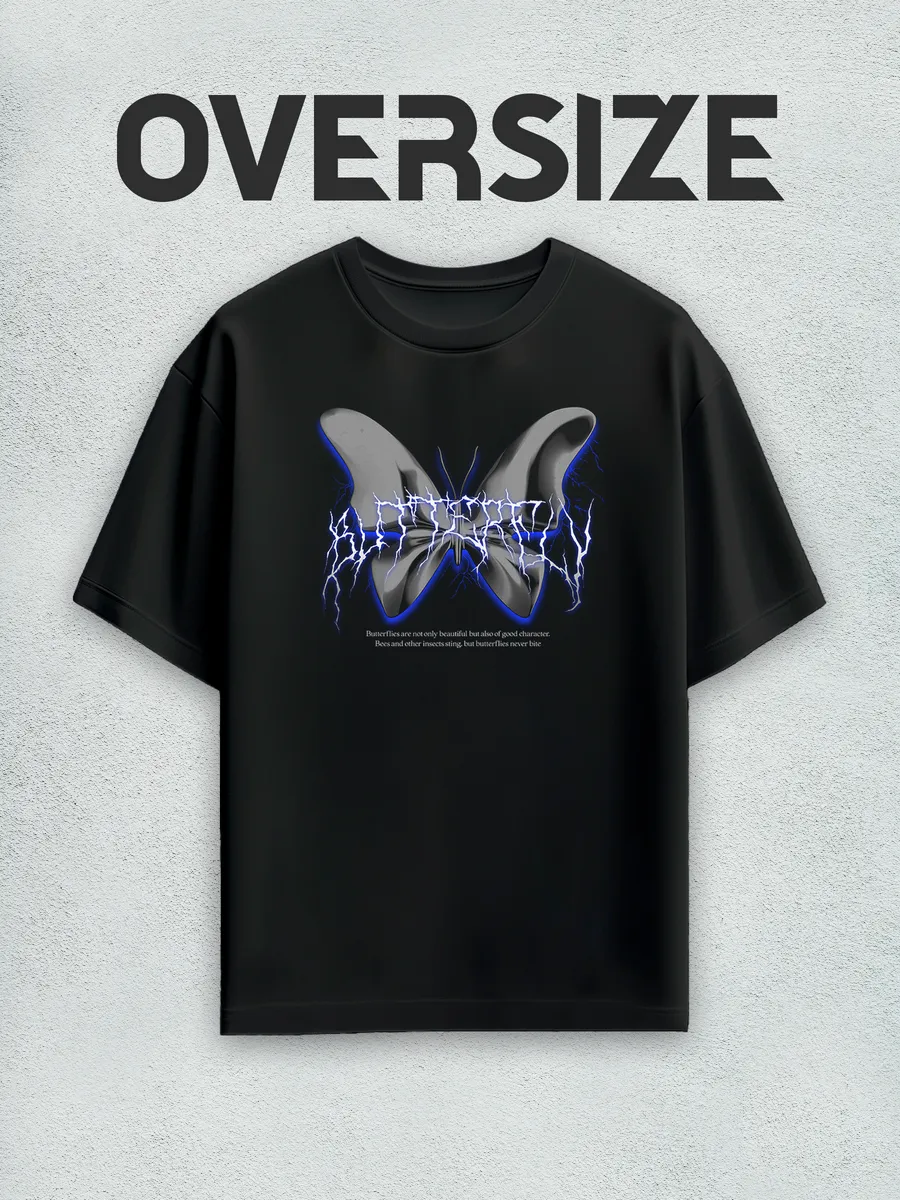 Футболка оверсайз с принтом y2k Бабочка