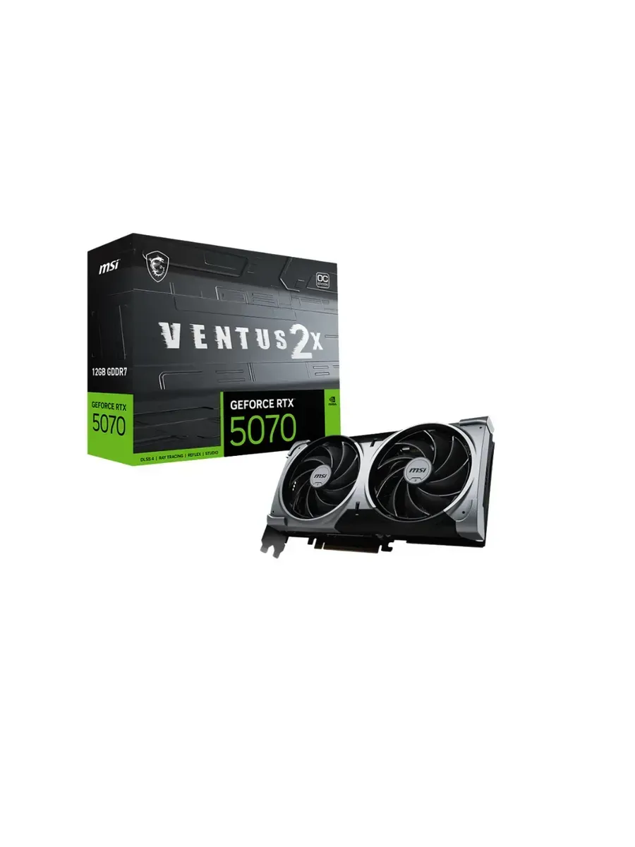 MSI Видеокарта GeForce RTX 5070 VENTUS 2X OC, 12GB