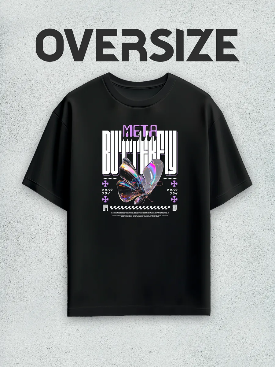 Футболка оверсайз с принтом y2k Бабочка