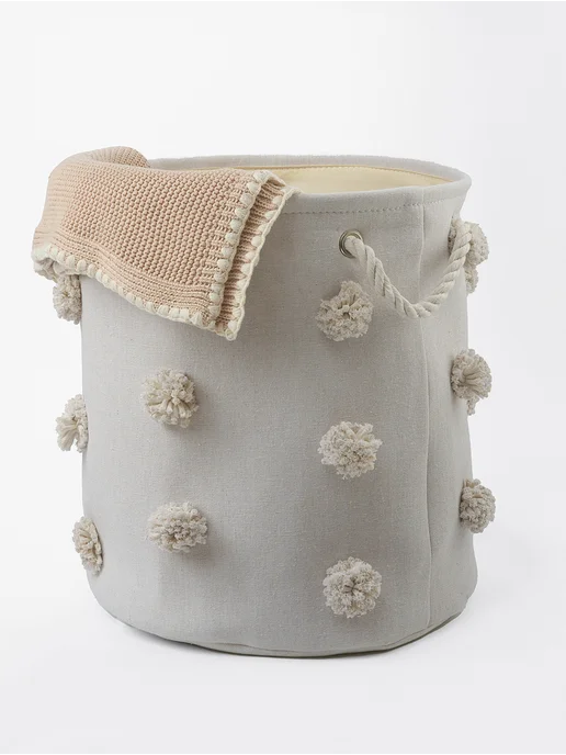 Yaya Home Корзина для игрушек с шариками серая в детскую комнату, серый, фото 2