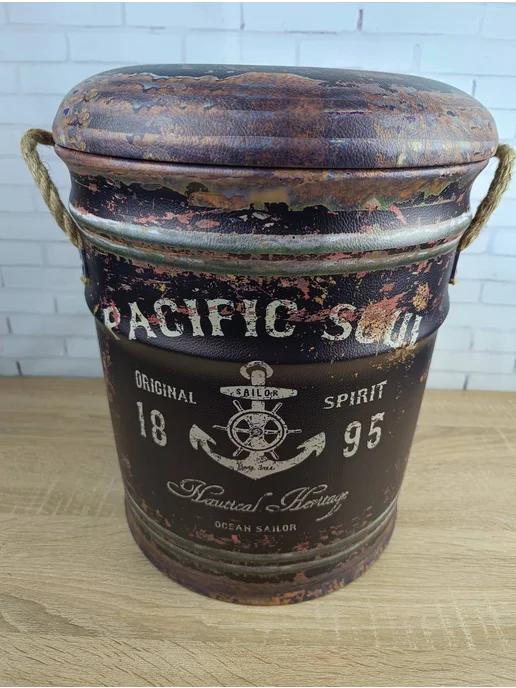 ART&CRAFT банкетка Морская бочка,37см, черный, фото 2
