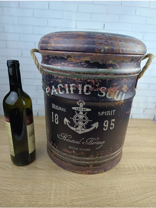 ART&CRAFT банкетка Морская бочка,37см, черный, фото 8