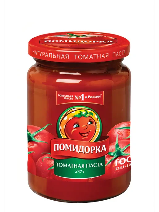 ПОМИДОРКА Паста томатная, 270 г, 10 штук в уп, 270 г, фото 2