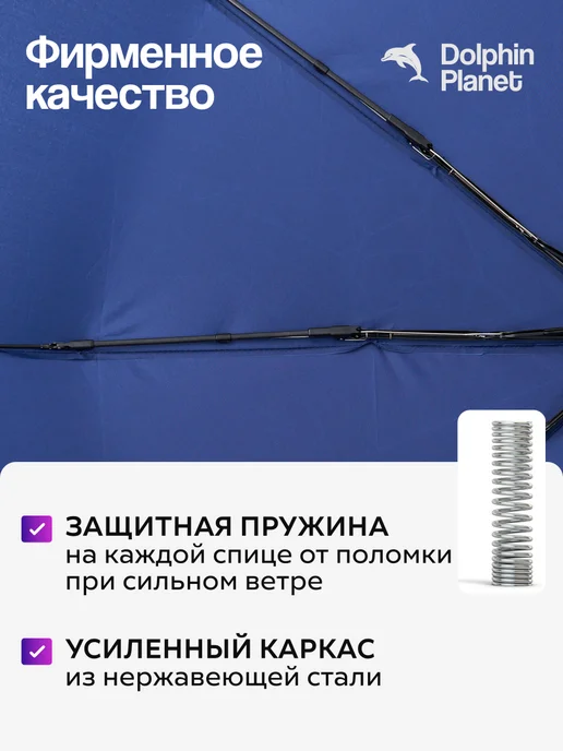 Imperator umbrella Зонт автомат антиветер, синий, фото 3