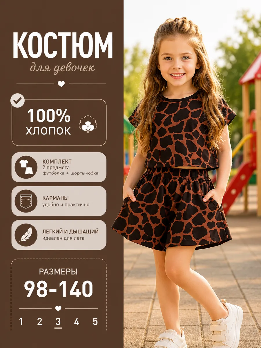 Костюм летний оверсайз шорты и футболка