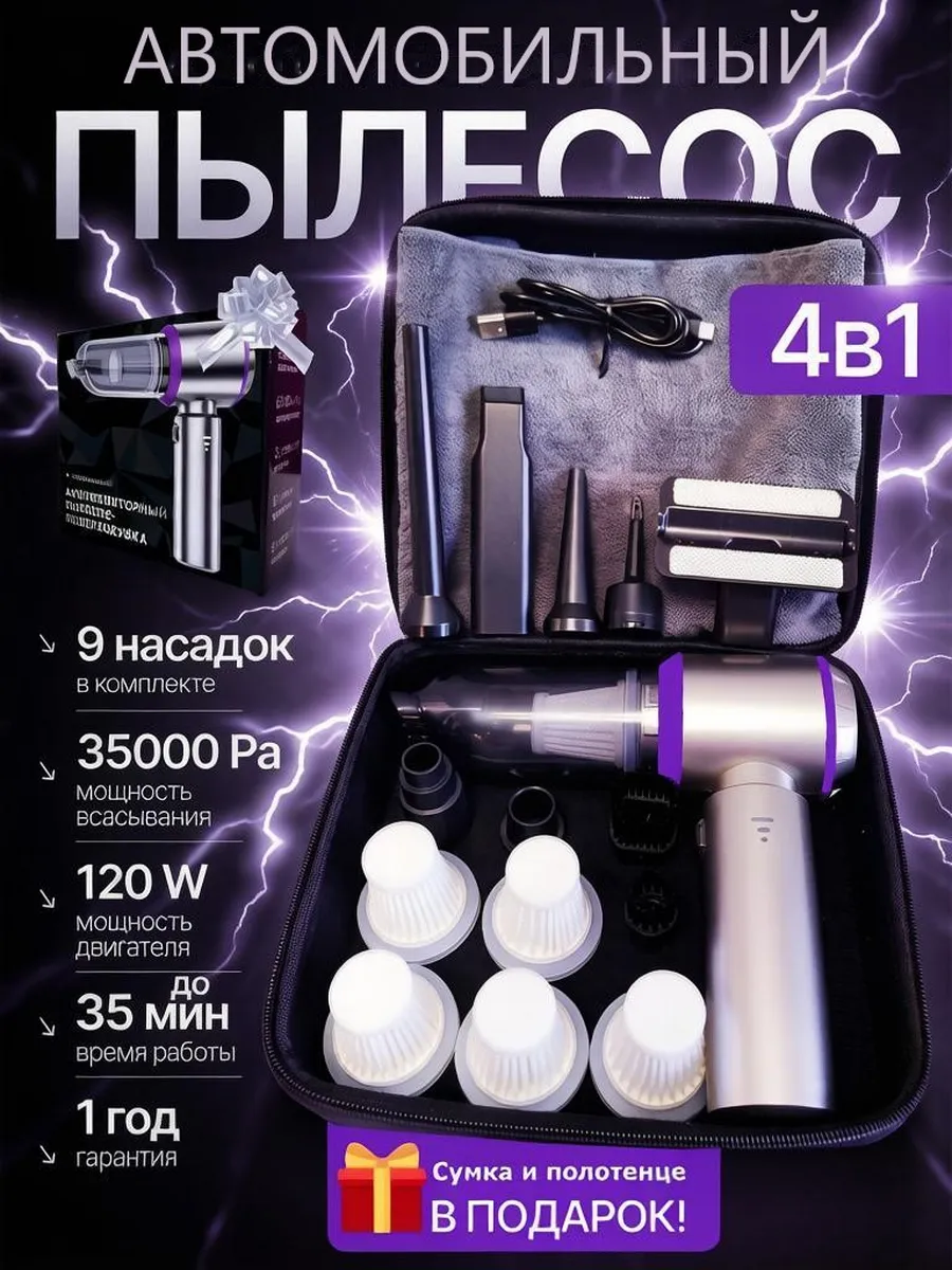 Пылесос для автомобиля беспроводной мощный