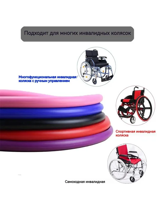 Аксессуары для инвалидных колясок 24 дюйма синие, синий, фото 3